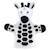 Marionnette girafe noir et blanc Noir 1 - vertbaudet enfant 