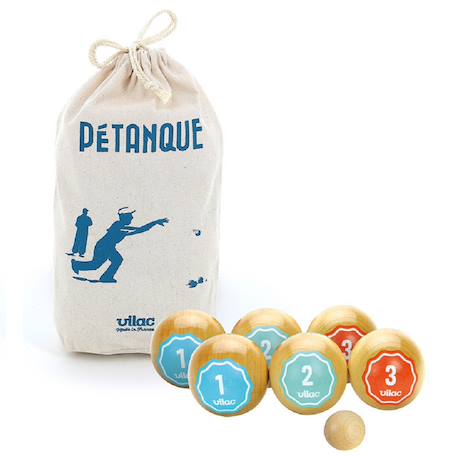 Jeu de pétanque en bois rétro Beige 1 - vertbaudet enfant 