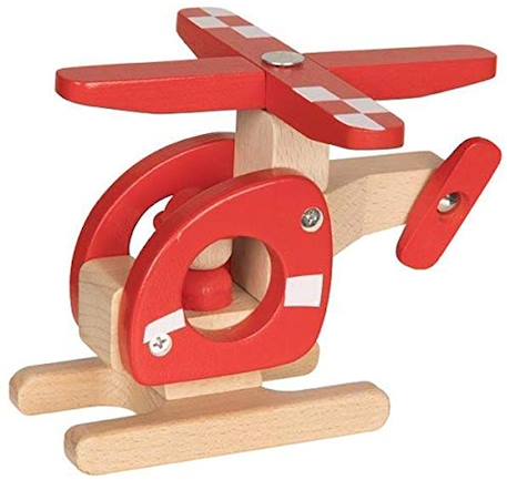Hélicoptère en bois rouge Rouge 2 - vertbaudet enfant 