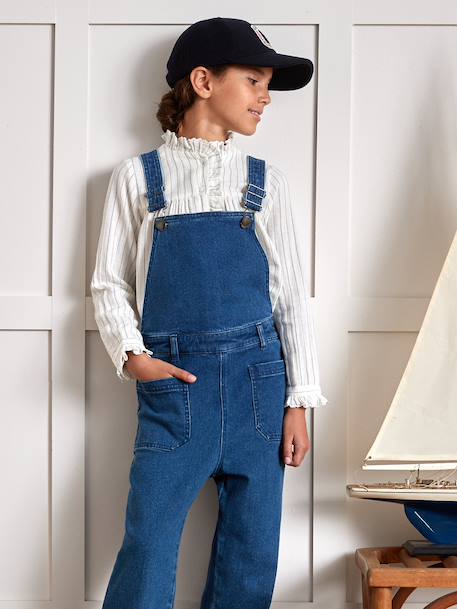 Salopette en denim Bleu moyen 3 - vertbaudet enfant 