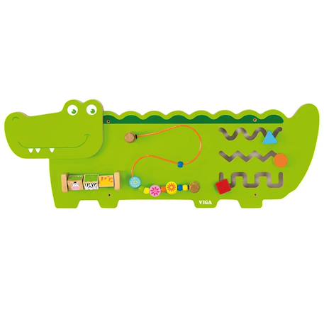 Panneau d'activités mural crocodile Vert 1 - vertbaudet enfant 