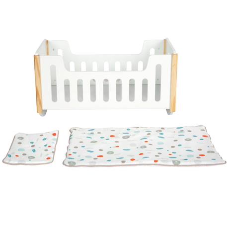 Lit de poupée à bercer little button Blanc 3 - vertbaudet enfant 