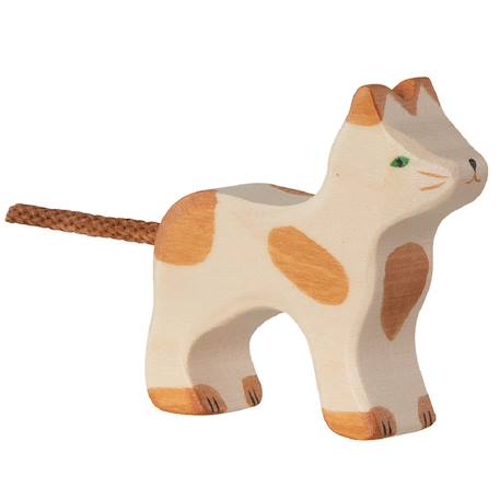 Figurine chat, marron et blanc Marron 1 - vertbaudet enfant 
