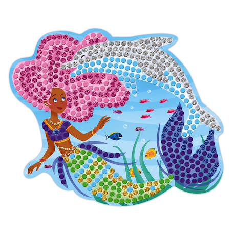 Mosaïques dauphins et sirènes Bleu 5 - vertbaudet enfant 