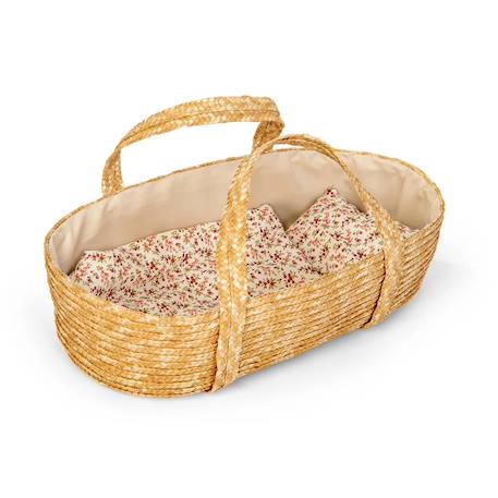 Couffin en osier tressé pour poupée 50 cm Beige 1 - vertbaudet enfant 