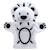 Marionnette lion noir et blanc Blanc 2 - vertbaudet enfant 