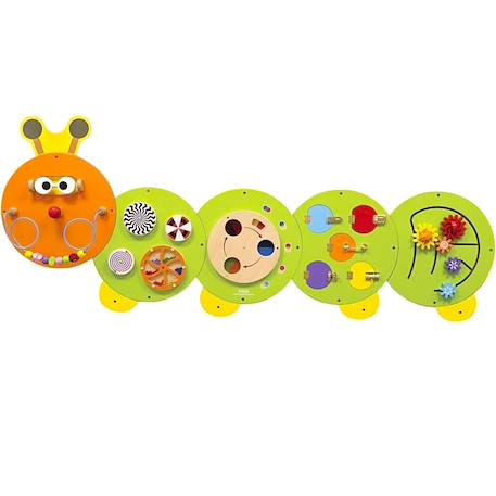 Panneau d'activités mural chenille Vert 1 - vertbaudet enfant 