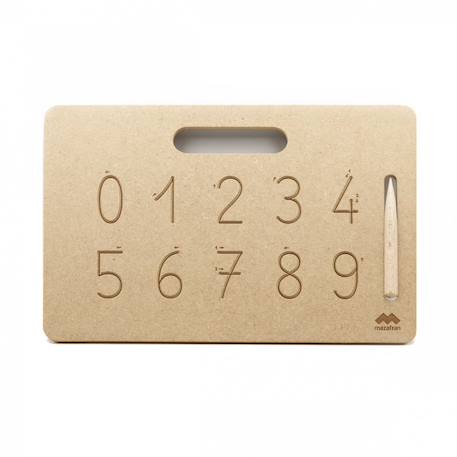 Tablette écriture chiffres montessori Marron 1 - vertbaudet enfant 