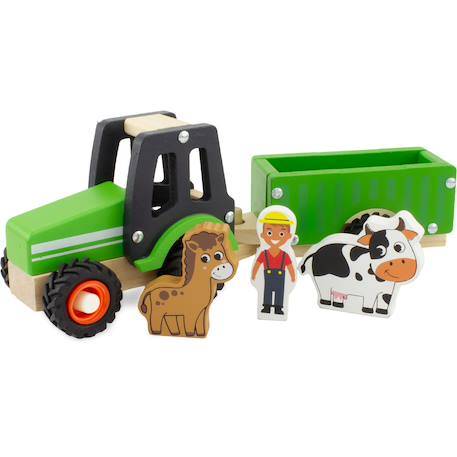 Tracteur et remorque vert Vert 2 - vertbaudet enfant 