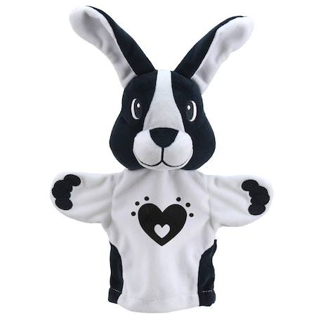 Marionnette lapin noir et blanc Noir 2 - vertbaudet enfant 