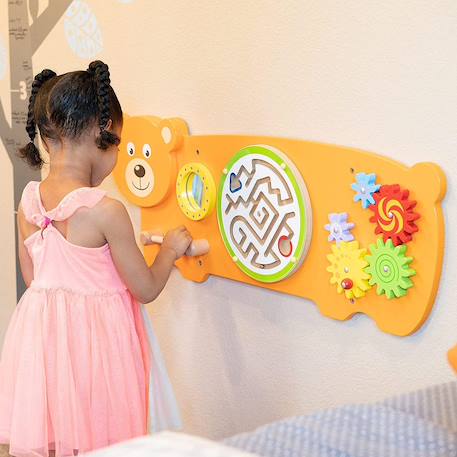 Panneau d'activités mural ours Orange 2 - vertbaudet enfant 