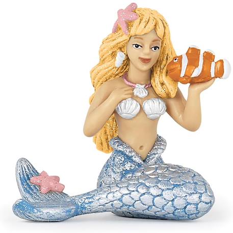 Figurine sirène argentée Bleu 1 - vertbaudet enfant 