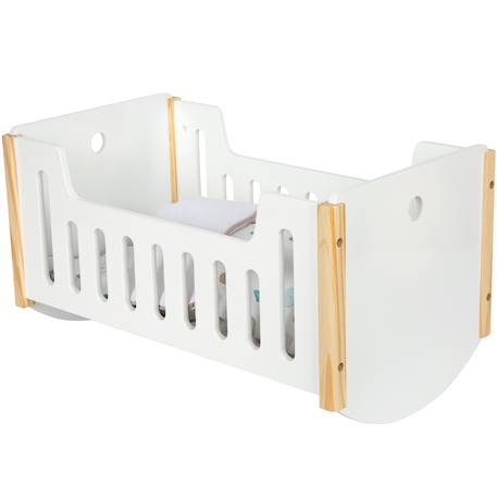 Lit de poupée à bercer little button Blanc 6 - vertbaudet enfant 