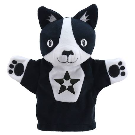 Marionnette chat noir et blanc Noir 1 - vertbaudet enfant 