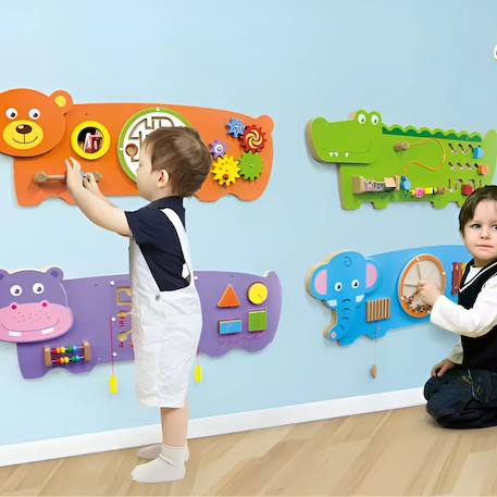 Panneau d'activités mural crocodile Vert 5 - vertbaudet enfant 
