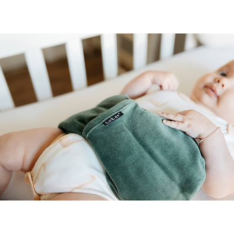 Bouillotte sèche déhoussable aux graines de lin - calming green Vert 4 - vertbaudet enfant 
