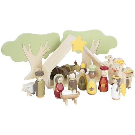 Set de jeu crèche de noël Beige 3 - vertbaudet enfant 