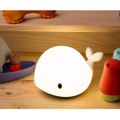Veilleuse baleine avec télécommande Blanc+Bleu 5 - vertbaudet enfant 