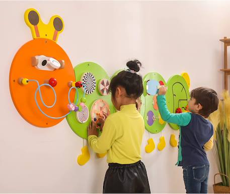 Panneau d'activités mural chenille Vert 4 - vertbaudet enfant 