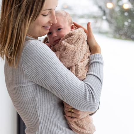 Gigoteuse avec moufles hiver  - tog 2.5 chaud tout doux Blush+Grizou+Lunar+Marshmallow+Natural+Noisette+Pudding+Sesame+Stone+Vintage 27 - vertbaudet enfant 