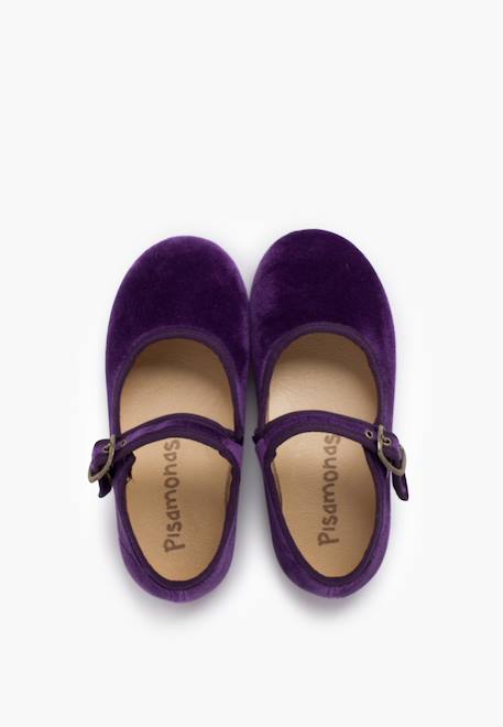 Chaussures babies fille en velours fermeture à boucle Bleu azur+Bleu marine+Bordeaux+Byzantin+Gris+Marron+Noir+Rose pâle+Rouge+Vert 23 - vertbaudet enfant 