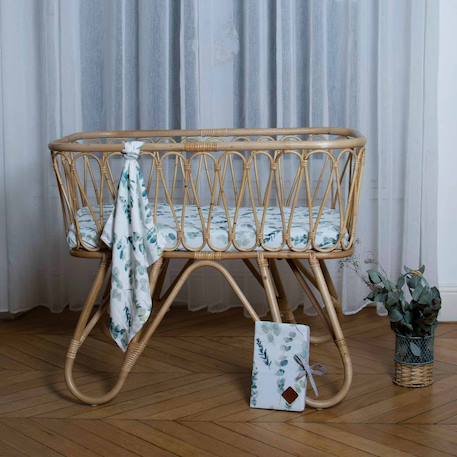 Maxi lange couverture en viscose de bambou eucalyptus Eucalyptus, vert, gris 4 - vertbaudet enfant 