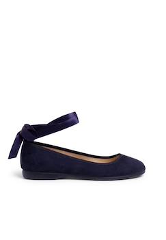 Chaussures-Ballerines pour fille et femme avec rubans en satin et bride