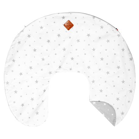 Housse pour coussin d'allaitement ergonomique stella Stella, imprimé étoiles blanc, gris 1 - vertbaudet enfant 