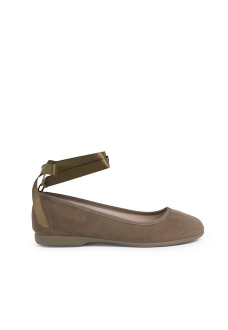 Ballerines pour fille et femme avec rubans en satin et bride Beige+Bleu de france+Bleu marine+Bleu pastel+Gris foncé+Gris perle+Olive verte+Rose claire+Sable+Taupe+Vert pastel 51 - vertbaudet enfant 