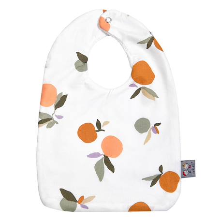 Bavoir en coton clem Clem, orange, vert 1 - vertbaudet enfant 