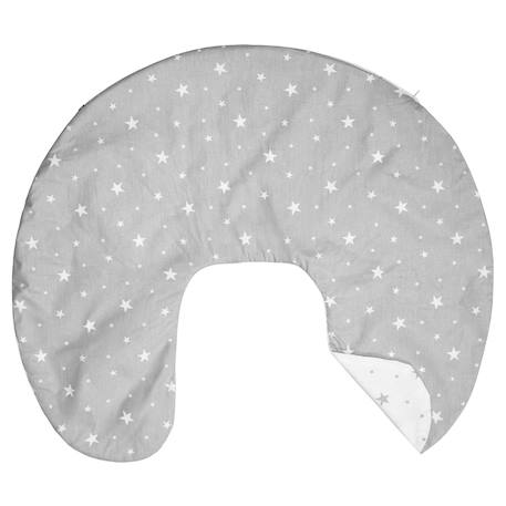 Housse pour coussin d'allaitement ergonomique stella Stella, imprimé étoiles blanc, gris 3 - vertbaudet enfant 