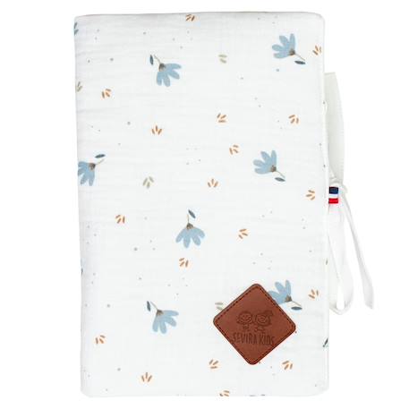 Protège carnet de santé bébé en gaze de coton Bleuet imprimé floral 1 - vertbaudet enfant 