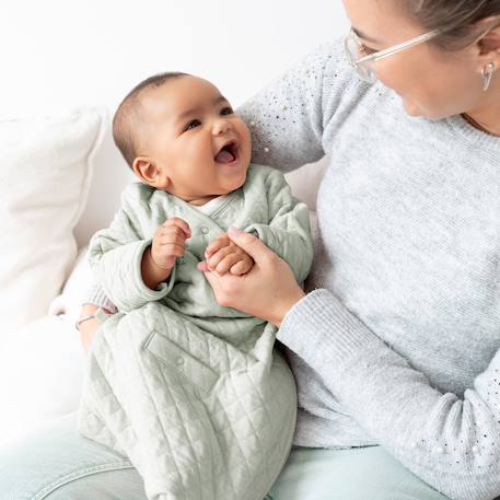 Gigoteuse avec moufles mi-saison  - tog 1.5 matelassé confort Beige+Blush+Brick+Cream+Green+Lunar+Mix grey+Mix tender+Stone+Vintage 33 - vertbaudet enfant 