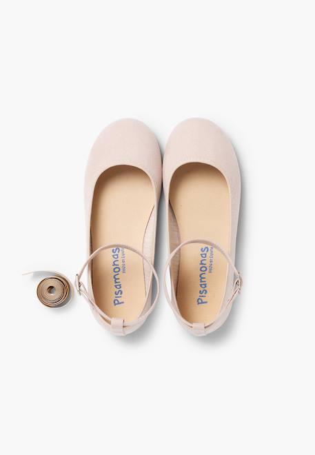 Ballerines pour fille et femme avec rubans en satin et bride Beige+Bleu de france+Bleu marine+Bleu pastel+Gris foncé+Gris perle+Olive verte+Rose claire+Sable+Taupe+Vert pastel 5 - vertbaudet enfant 
