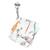 Doudou lange attache tétine en coton safari Safari, vert, gris, blanc 1 - vertbaudet enfant 