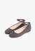 Ballerines pour fille et femme avec rubans en satin et bride Gris foncé 4 - vertbaudet enfant 