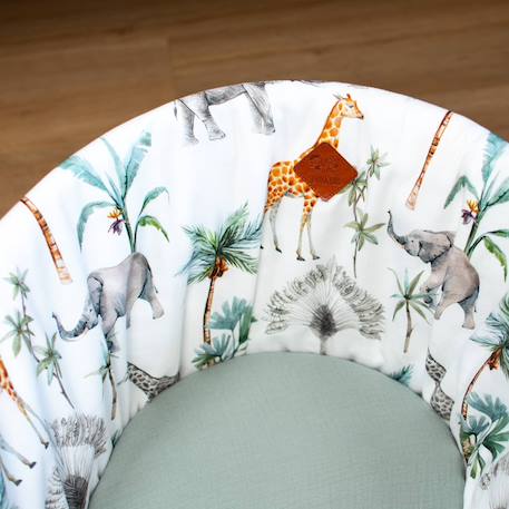 Couffin bébé complet avec linge fabriqué en france safari Safari, vert, gris, blanc 5 - vertbaudet enfant 