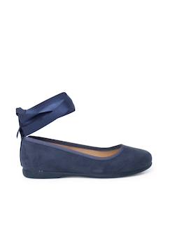 Chaussures-Ballerines pour fille et femme avec rubans en satin et bride