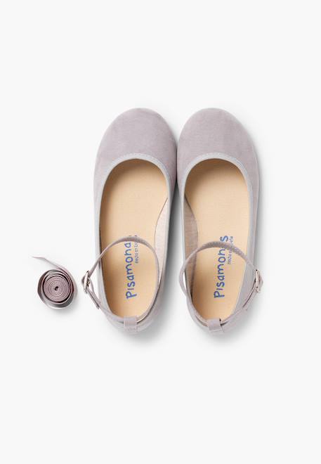 Ballerines pour fille et femme avec rubans en satin et bride Beige+Bleu de france+Bleu marine+Bleu pastel+Gris foncé+Gris perle+Olive verte+Rose claire+Sable+Taupe+Vert pastel 32 - vertbaudet enfant 