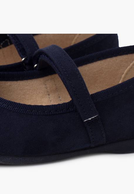 Chaussures fille en serratex avec à scratch Bleu azur+Bleu marine+Noir+Rose+Rouge+Vert 12 - vertbaudet enfant 