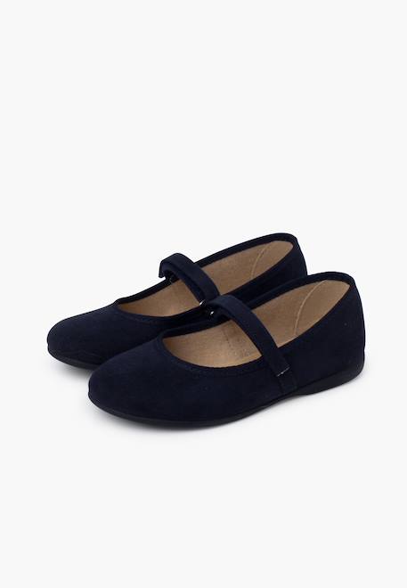 Chaussures fille en serratex avec à scratch Bleu azur+Bleu marine+Noir+Rose+Rouge+Vert 10 - vertbaudet enfant 