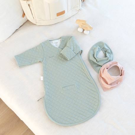 Gigoteuse avec moufles mi-saison  - tog 1.5 matelassé confort Beige+Blush+Brick+Cream+Green+Lunar+Mix grey+Mix tender+Stone+Vintage 34 - vertbaudet enfant 