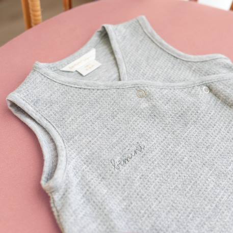Gigoteuse sans manches été  -  tog 1 waffle bio Mix grey 2 - vertbaudet enfant 