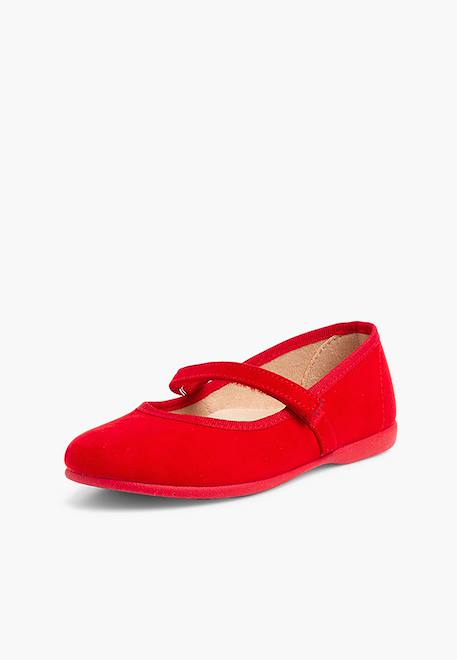 Chaussures fille en serratex avec à scratch Bleu azur+Bleu marine+Noir+Rose+Rouge+Vert 26 - vertbaudet enfant 