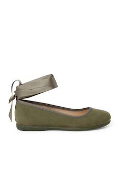 Chaussures-Ballerines pour fille et femme avec rubans en satin et bride