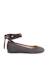 Ballerines pour fille et femme avec rubans en satin et bride Gris foncé 1 - vertbaudet enfant 