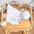 Doudou lange attache tétine en gaze de coton melody Melody, blanc imprimé minimaliste 2 - vertbaudet enfant 