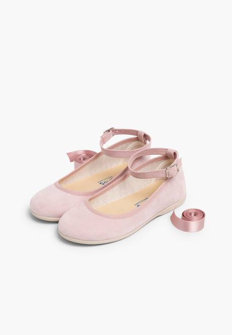 Ballerines pour fille et femme avec rubans en satin et bride Beige+Bleu de france+Bleu marine+Bleu pastel+Gris foncé+Gris perle+Olive verte+Rose claire+Sable+Taupe+Vert pastel 44 - vertbaudet enfant 