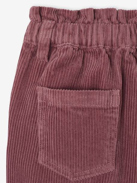 Short en velours forme paperbag fille bleu canard+cannelle+gris+mauve+vieux rose 14 - vertbaudet enfant 