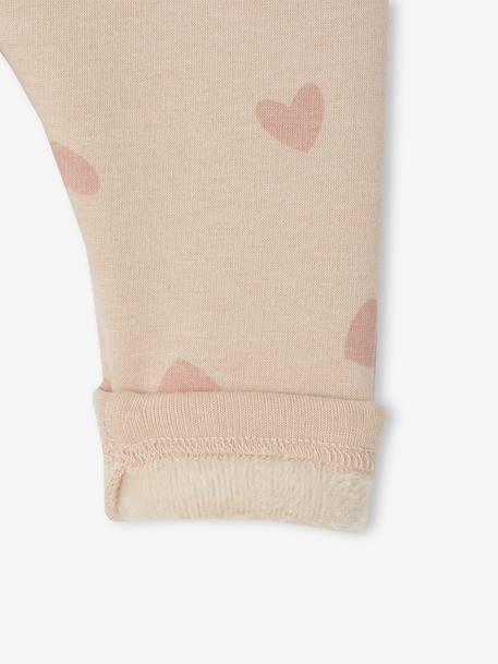 Legging bébé doublé en maille polaire bleu nuit+rose poudré 6 - vertbaudet enfant 